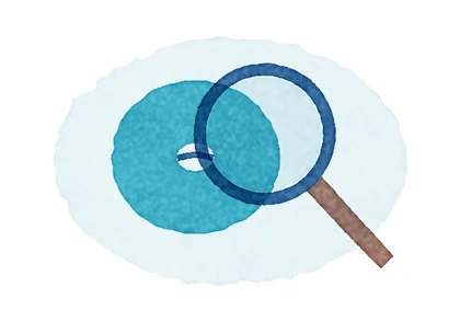 Magnifier over the cervix